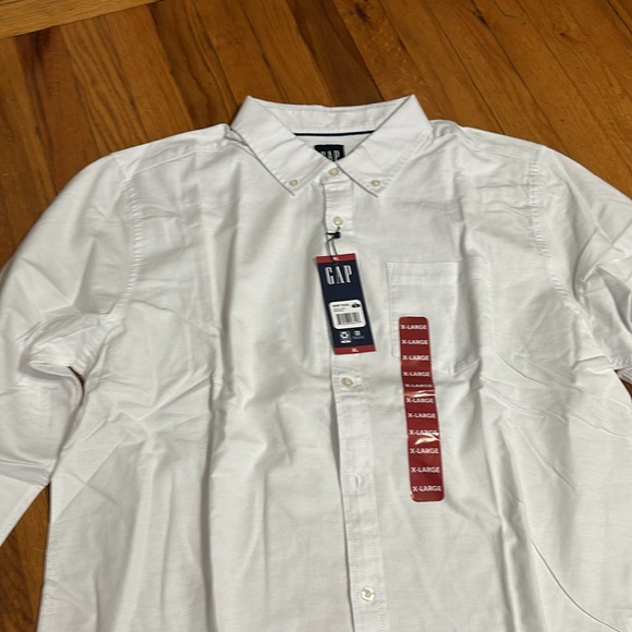 Mens GAP white long sleeve button up shirt XL NWT! - Picture 10 of 13